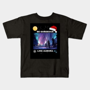 Christmas Aurora Kids T-Shirt